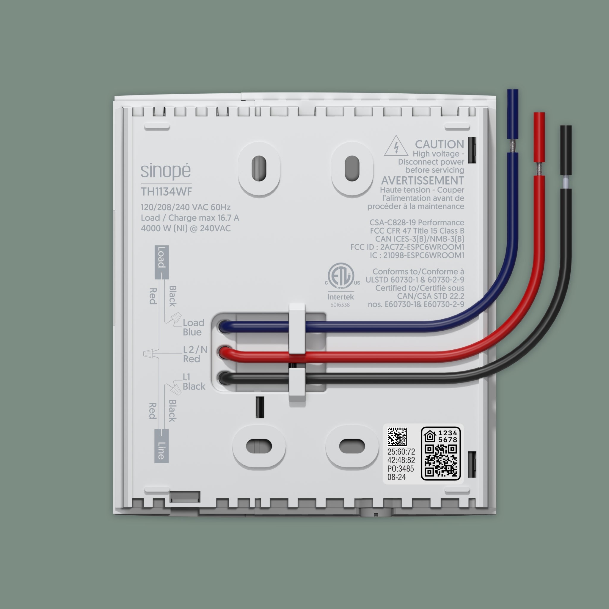 Thermostat plinthes électriques/Smart Thermostat for Electric Baseboards TH1134WF