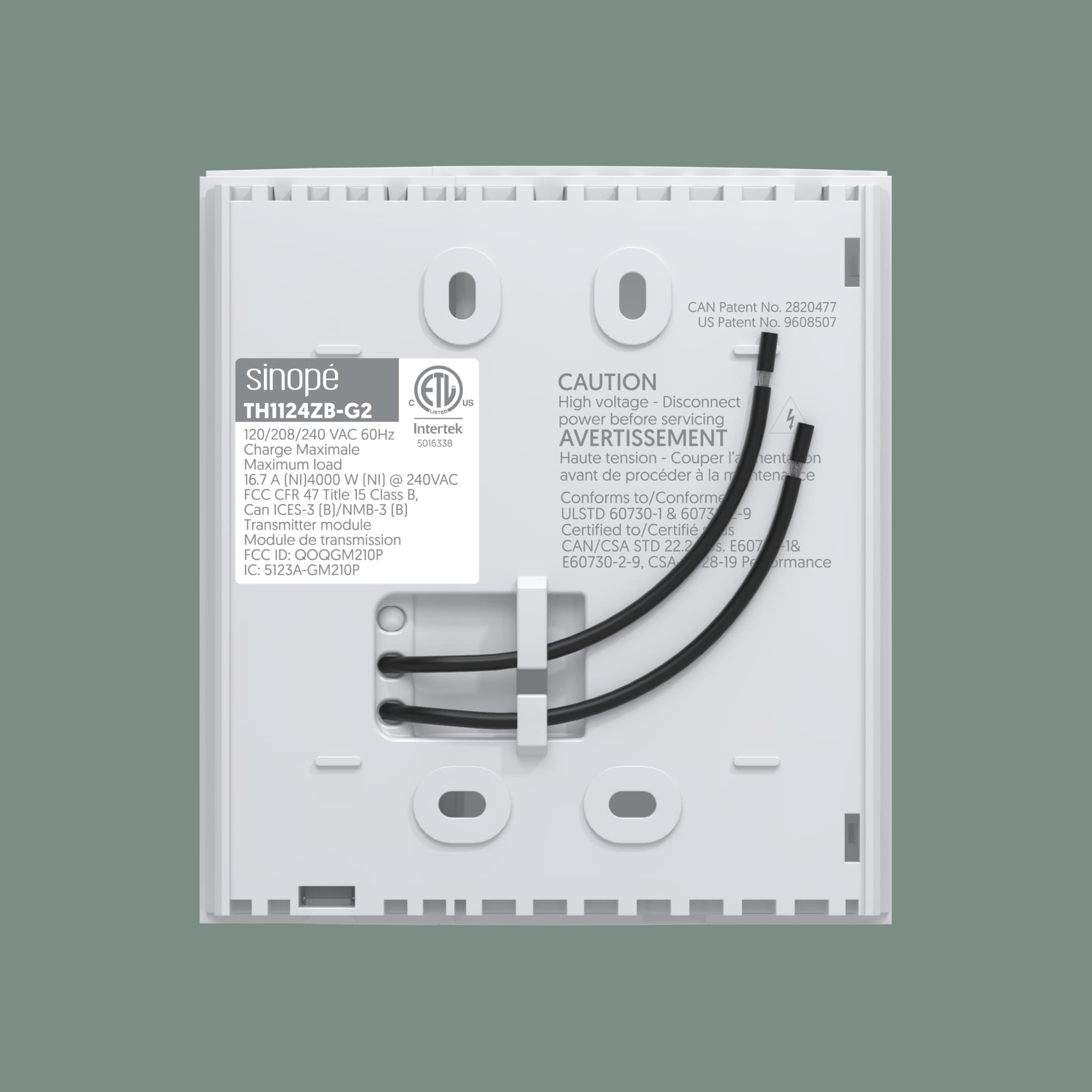 Thermostat intelligent pour plinthes électriques modèle TH1124ZB
