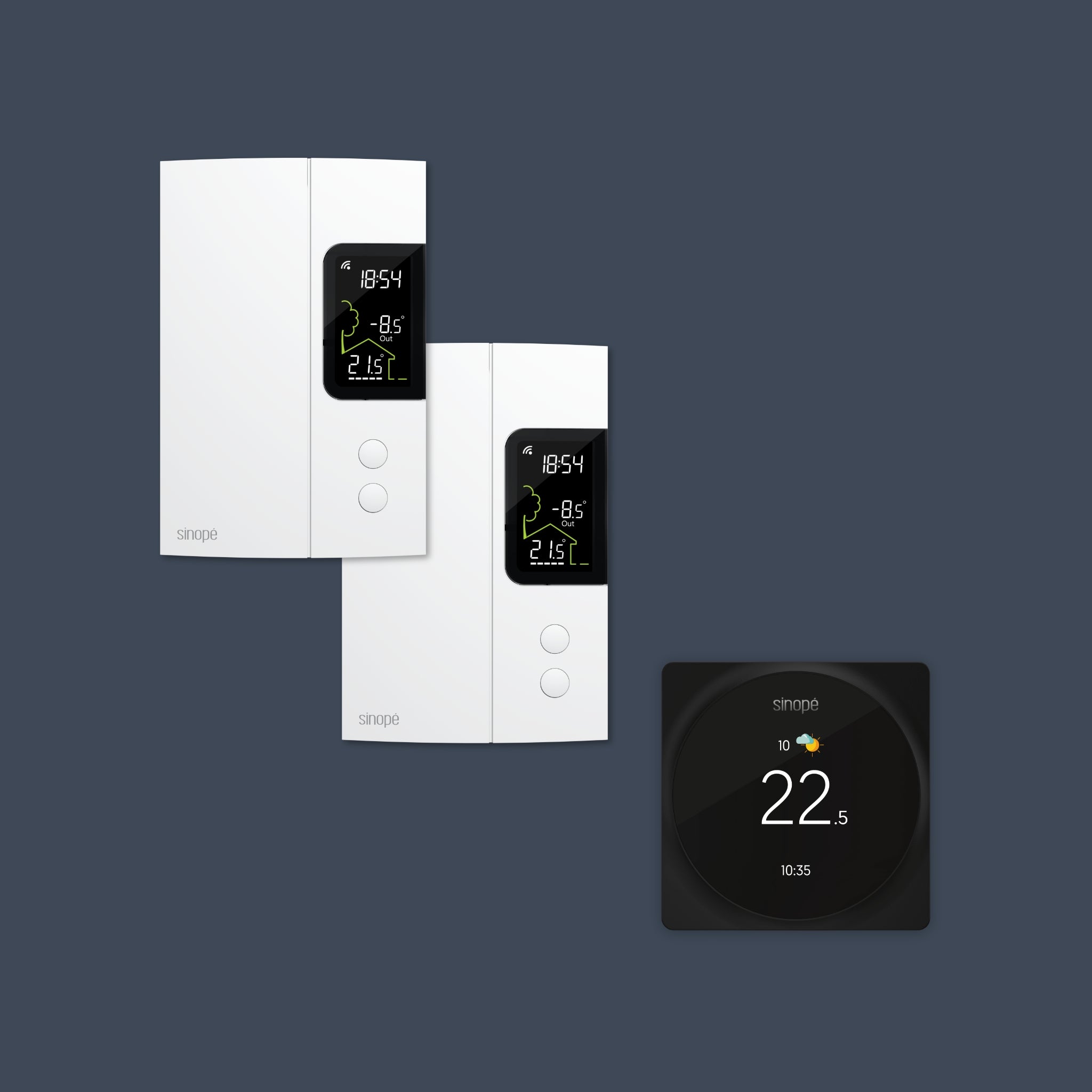 Ensemble  Thermostats 2 TH1123WF et 1 TH6250WF