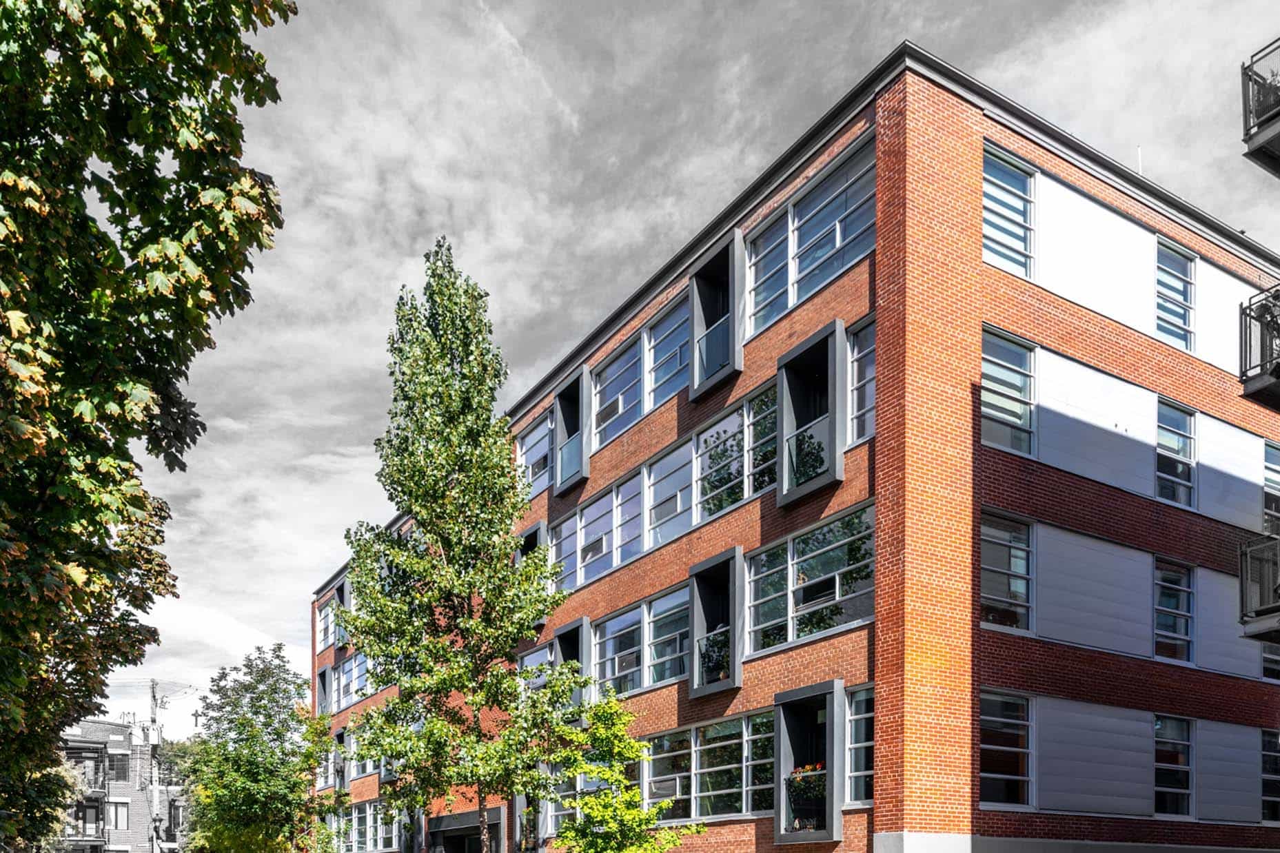 Bâtiment SDC Le Spazio à Montréal qui est équipé de notre système Sedna