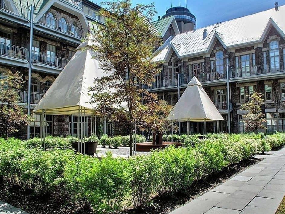 Bâtiment Les Cours de l'Amérique Française à Québec qui est équipé de notre système Sedna
