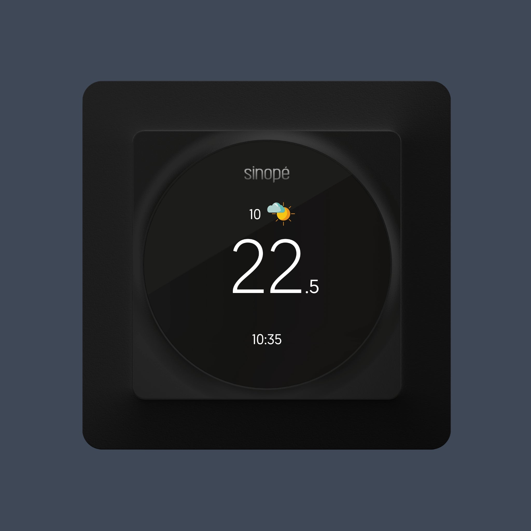 Thermostat pour système central avec plaque décorative