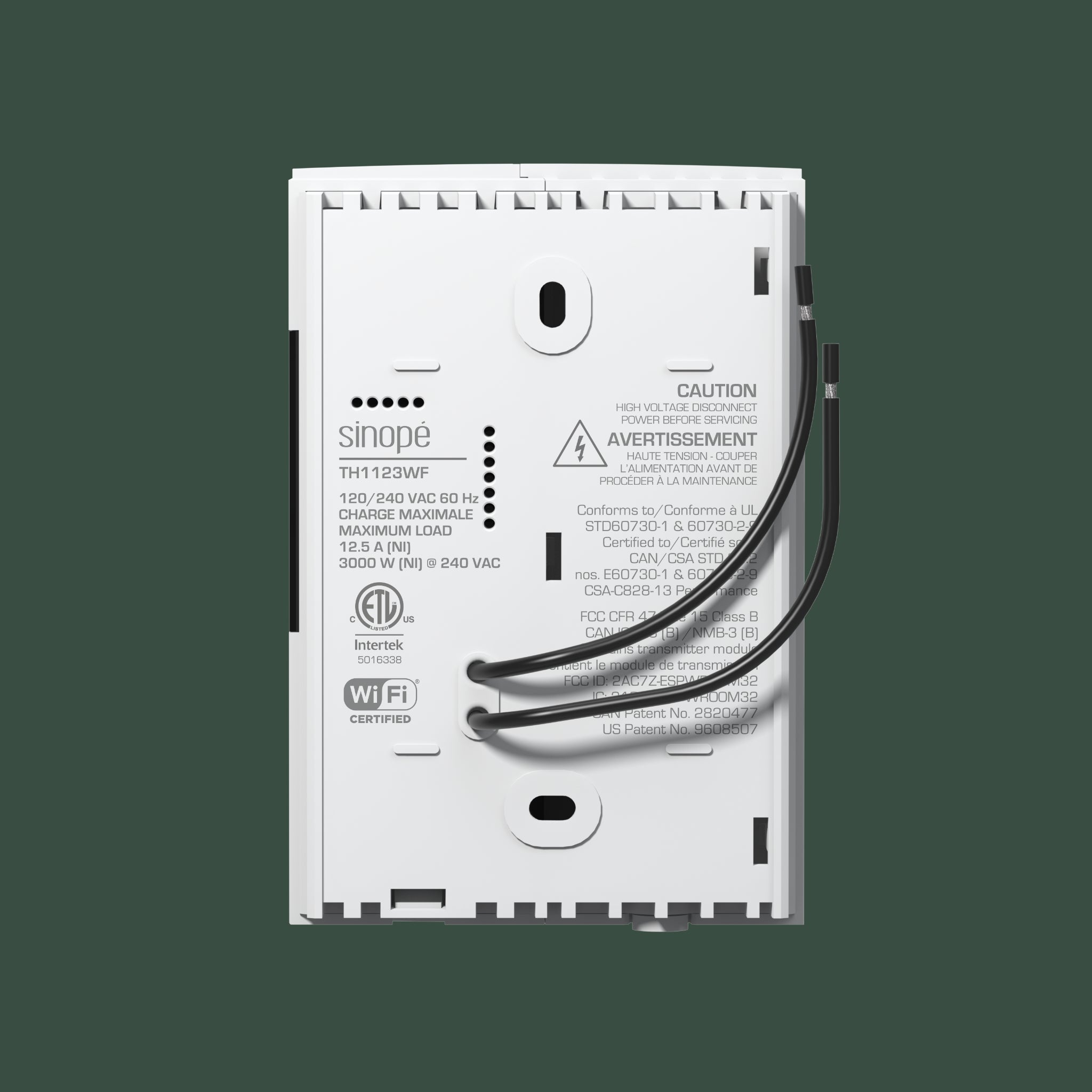 Thermostat intelligent pour plinthes électriques modèle TH1123WF-RFB