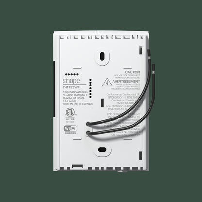 Thermostat intelligent pour plinthes électriques modèle TH1123WF-RFB