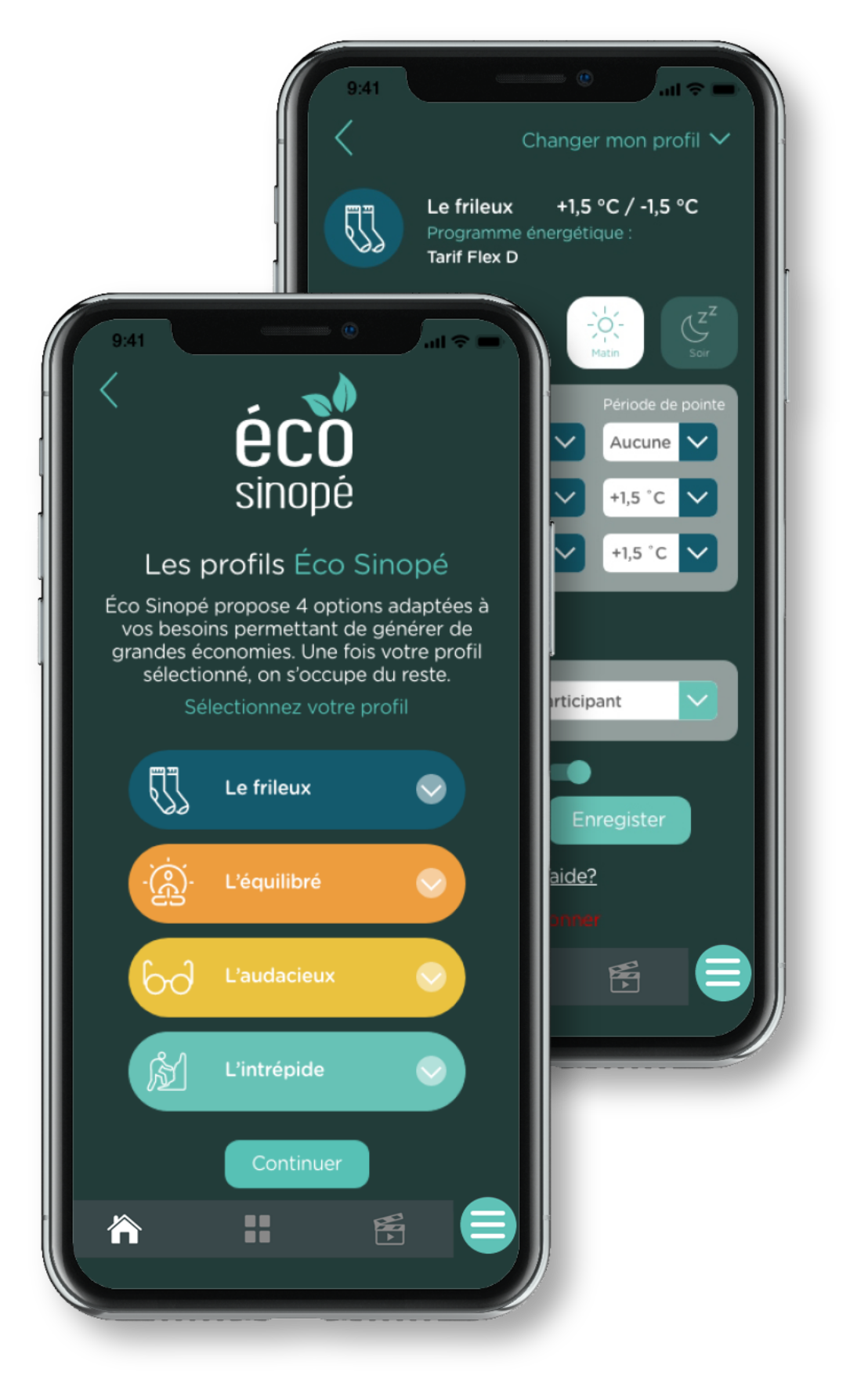 Éco Sinopé dans l'appli Neviweb